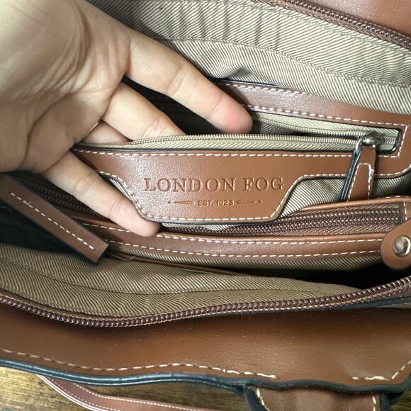 LONDON FOG Brown Top Handle / Crossbody - Picture 7 of 9